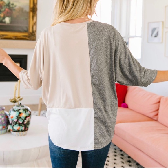 FINAL SALE❗️Color Block Dolman Sleeve Top - Picture 5 of 8